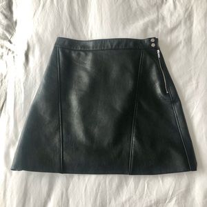Zara | Black Faux Leather Skirt